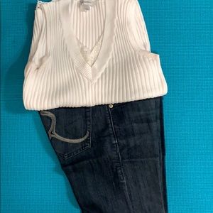 Straight Leg Blue Jeans